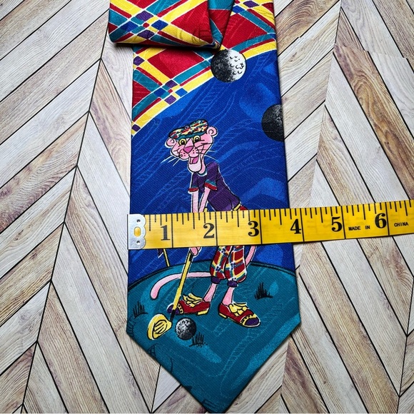 PINK PANTHER GOLF Neck Tie Colorful‎ Office Playful Colorful Career Business - Picture 5 of 5